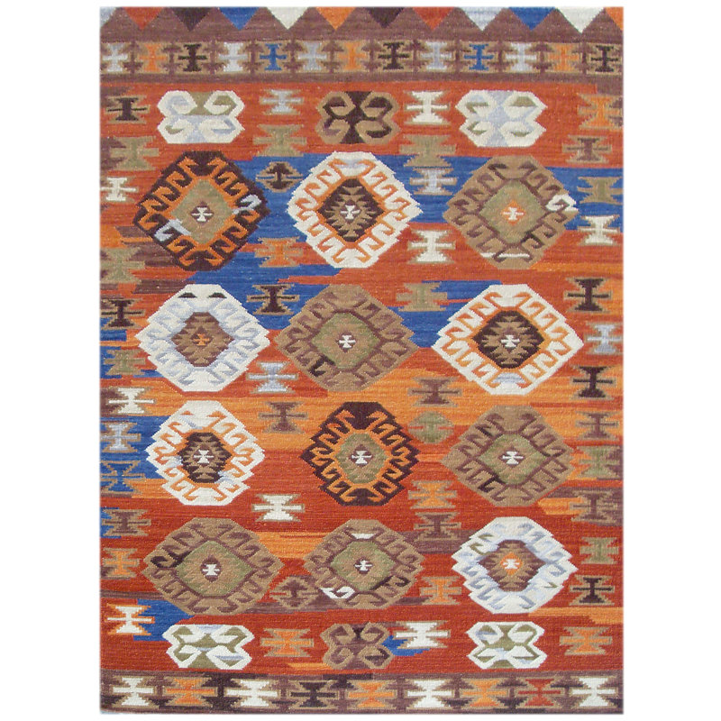 Southwestern Wool Hand Woven Area Rug, Rectangle 120 x 180cm