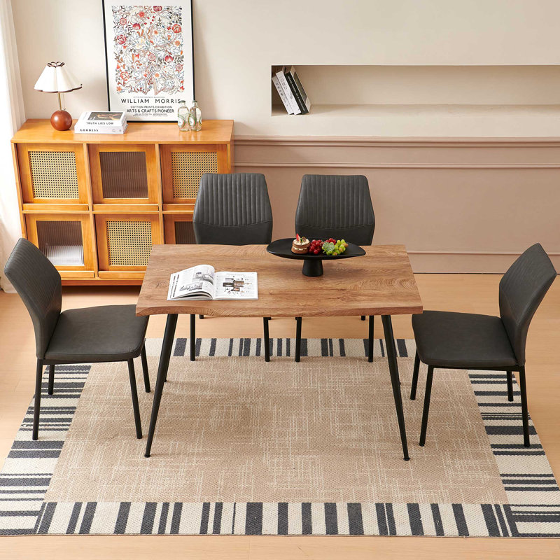 47 Inch Dining Table Set For 4, Gray