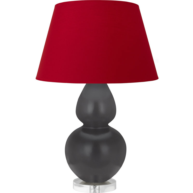 Matte Double Gourd Table Lamp - Ash, Lucite - Bright blue, Gray Shade, Red, Gray