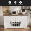 Buffet Farmhouse avec armoire de rangement et tablette réglable