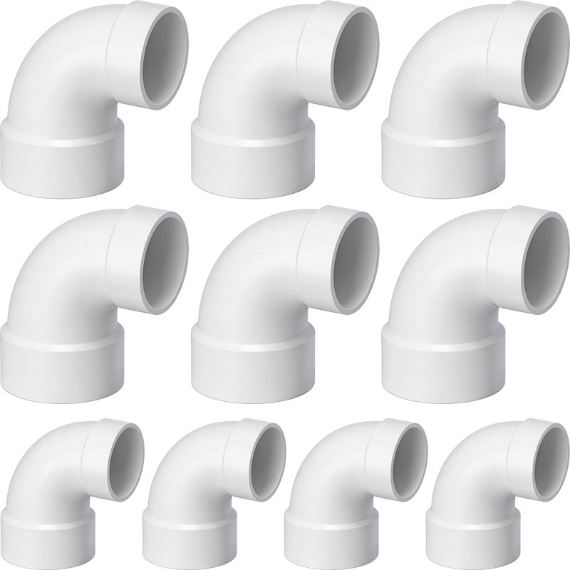 3 po x 4 po. Coude réducteur de coude en PVC blanc, raccord Hub x Hub pour raccordement de vidange de toilette