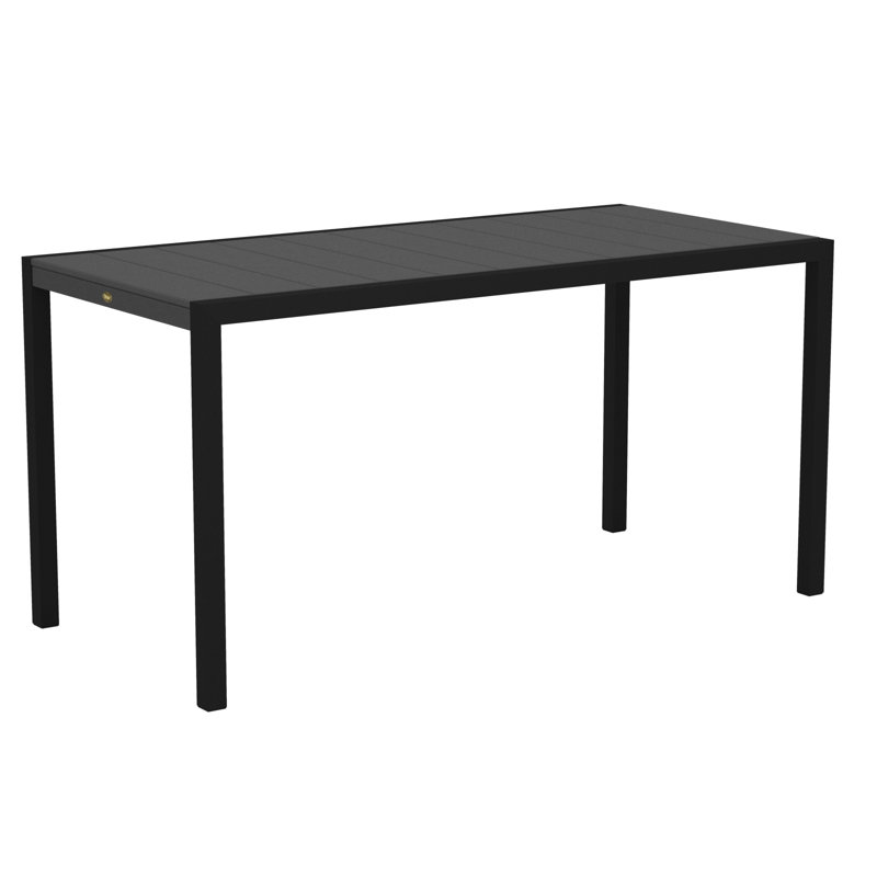 TREX Outdoors Surf City Counter Table, Textured Black/Stepping Stone, 36" x 73"