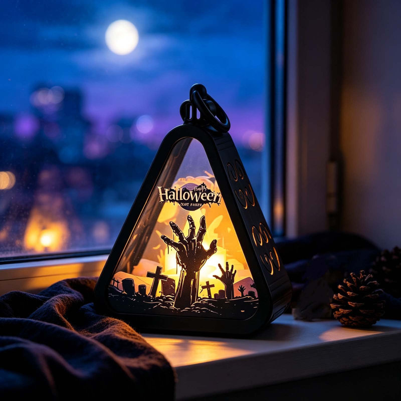 Décoration d'Halloween citrouille portable, Bleu très foncé