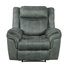 Ensemble de salon 3 pièces Borges en canapé gris anthracite, causeuse et fauteuil inclinable Borges