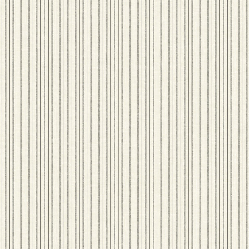 Papier peint French Ticking, Gris anthracite/noir