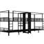 Lit double superposé en métal double pleine grandeur, noir, avec rangement central et garde-robe, conception à réduction de bruit, structure robuste, lit noir facile à assembler, sommeil silencieux, construction,-1329958700