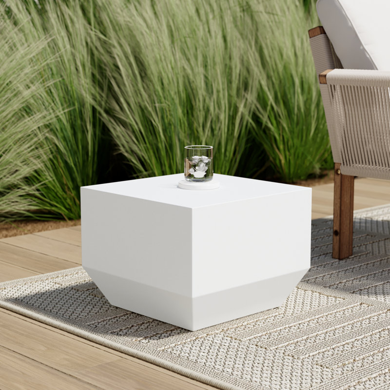 Vela Resin Coffee Table, 39.75" W x 39.75" L x 11.75" H, Bronze