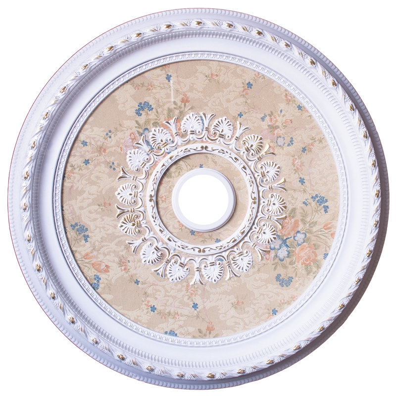 Médaillon rond de plafond blanc