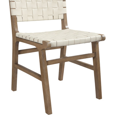 Chaise rembourrée en cuir végétalien Entwine