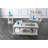 Rustic Style Antique White 1Pc COFFEE TABLE Open Bottom Shelf Plank Style Table Top Living Room Furniture-1282894752