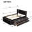 Full Bed With Bookcase Headboard, Under Bed Storage Drawers And Bed End Storage Case-1758597705