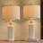 24.75'' Ceramic Table Lamp Set Bedroom Living Room Traditional Rustic Modern Nightstand Lamps