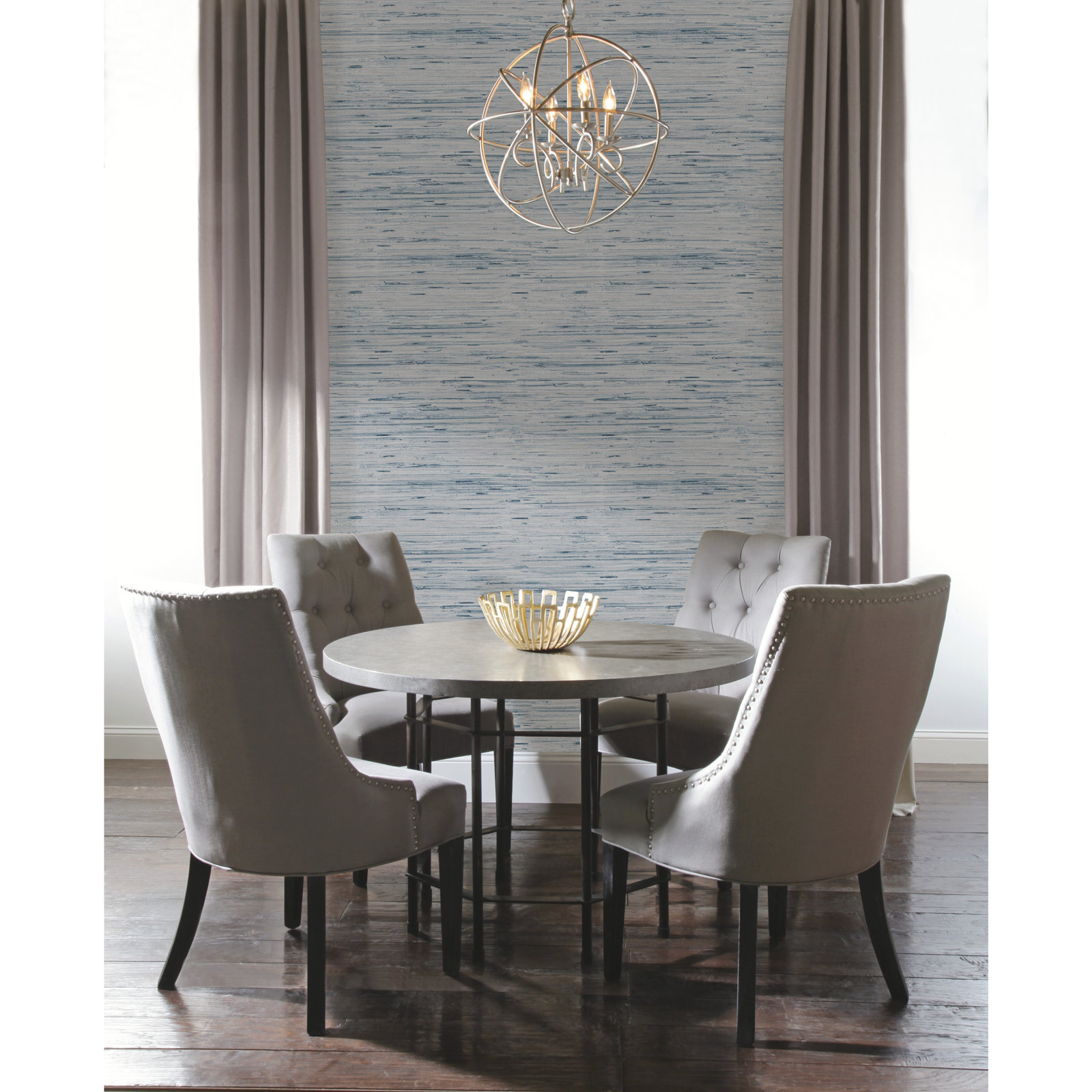 Dazzling Dimensions Abstract Wallpaper, Light Gray/Blue