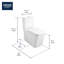 Toilette allongée deux pièces Eurocube 1,28 GPF (économe en eau) (siège inclus)
