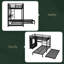 Lit superposé avec garde-robe intégré, lit superposé en métal avec lit gigogne, bureau pliable, échelles, conception à bruit réduit-104819925