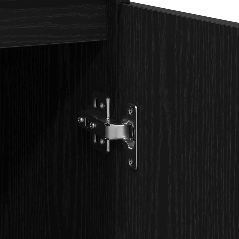 Sideboard 29.5X34x76 Cm Engineered Wood, Black Oak