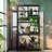 Height Wood Large Greenhouse Balcony Portable Cold Frame With Wheels, Adjustable Shelves And Openable Roof