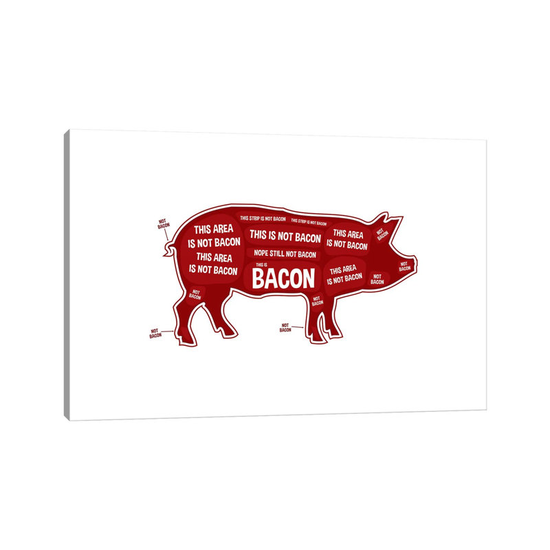 " Not Bacon - Pig ", 12" H x 18" W x 1.5" D
