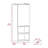 Mila Bathroom Cabinet, Two Interior  Shelves, Two External Shelves, Single Door Cabinet -Black-1555884208