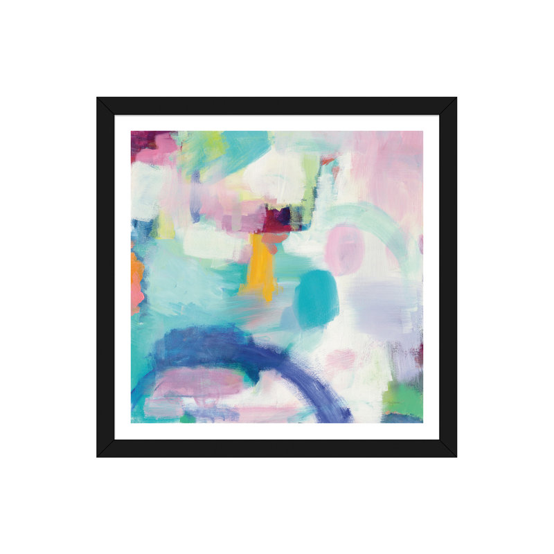 «Test and Airy Bright» par Mary Urban - reproduction d'art, H 16 po x l 16 po x p 1 po, Papier encadré noir