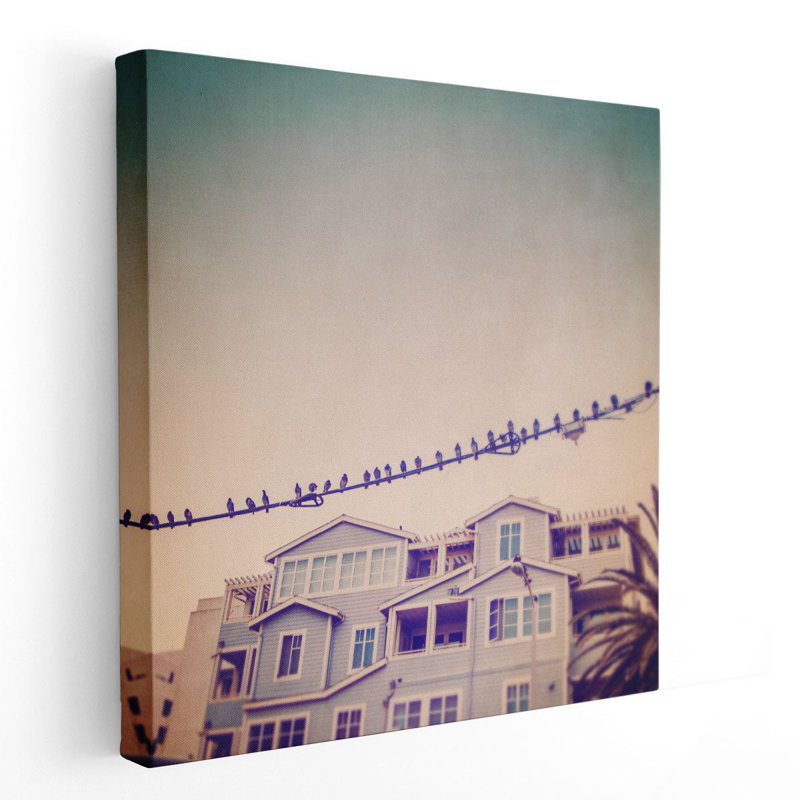 «Birds On Wires I», reproduction d'art sur toile, H 24 po x l 24 po