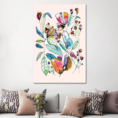 Wild Flowers II by Cayena Blanca - Wrapped Canvas Painting