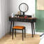 Ensemble de meuble-lavabo à miroir 4 tiroirs avec tabouret Kiree -1910835883