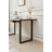 Live Edge Desk with U Shaped Legs and South American Walnut, with Drawer Storage-237332271