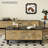 47.24" Black Solid Wood Rectangular Coffee Table