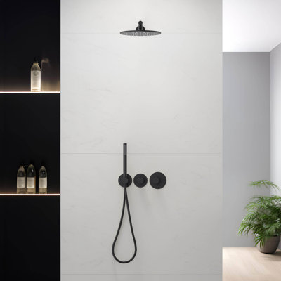 Thermostatic Complete Shower System with Rough in-Valve
