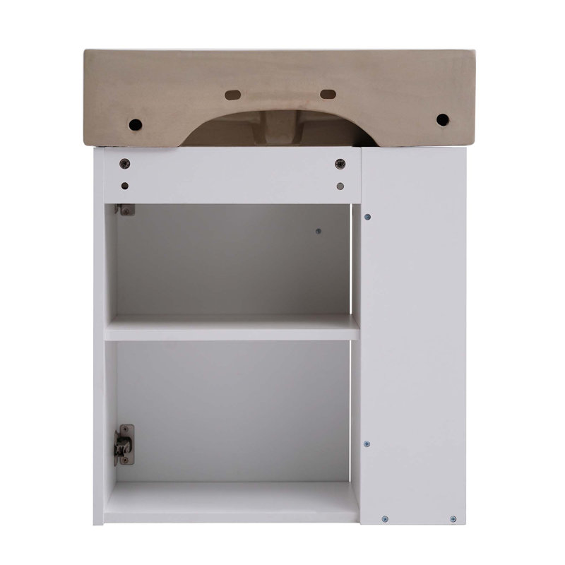 Meuble-lavabo flottant moderne avec lavabo en céramique