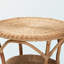 Table basse en rotin antique brun naturel Velmor, style bohémien, H 22,15 po x l 21,82 po x P 21,82 po