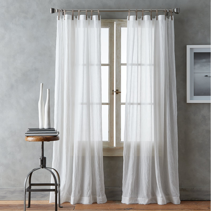 Paire de rideaux semi-transparents City Breeze, Blanc, l 50 po x L 84 po