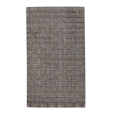 Tapis gris / brun en laine et en coton noué à la main de conception unique 3 pi 2 po x 4 pi 11 po
