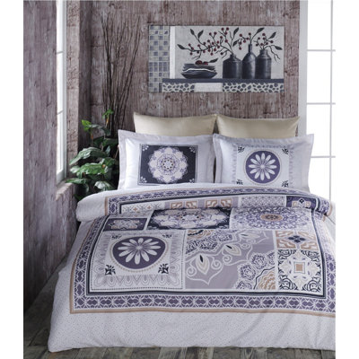 Cotton Geometric Shapes Duvet Cover