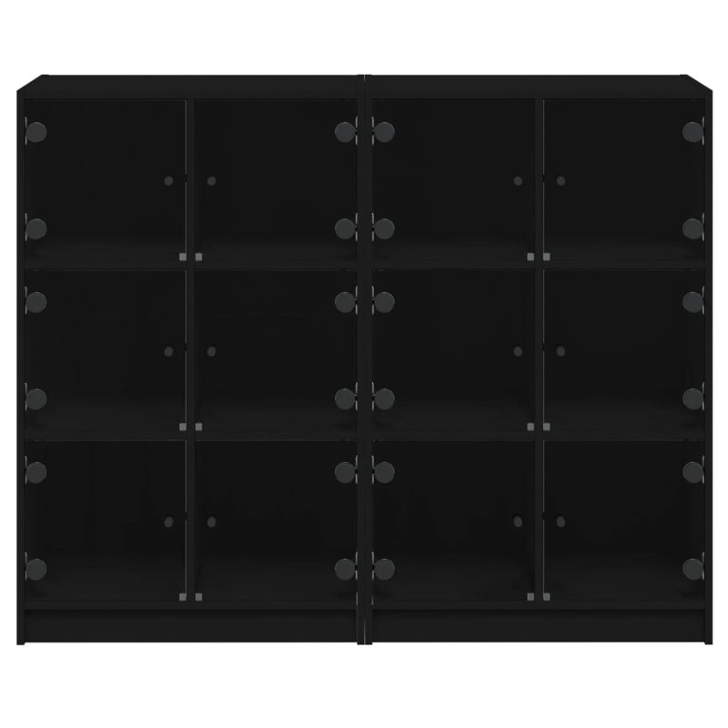 Matea 109cm H x 136cm W Standard Bookcase, Black
