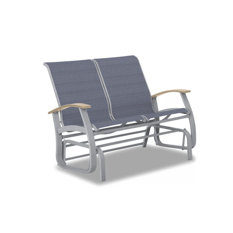 Belle Isle Outdoor Glider, Skip, Desert P60, Gloss White