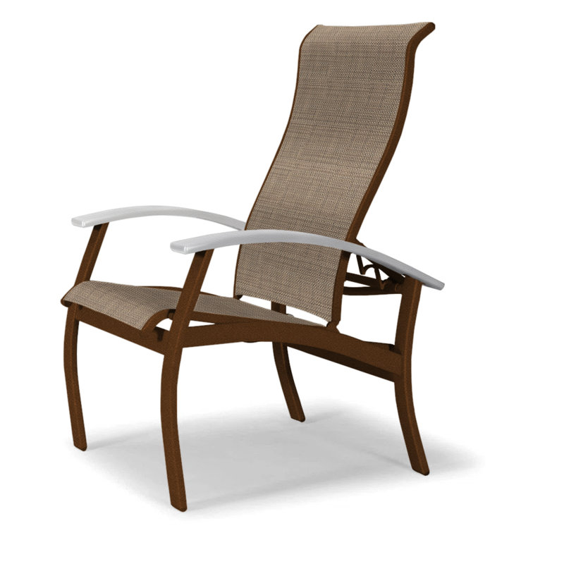 Chaise de patio Askar, Blanc, Beacon taupe Sunbrella®, Kona texturé