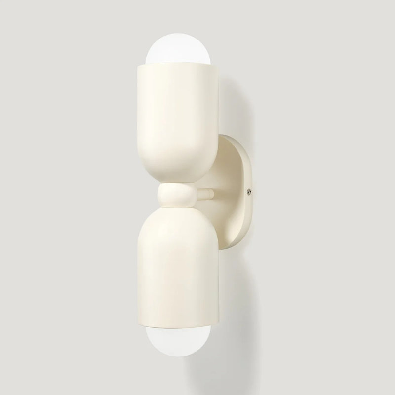JENSEN Double Wall Sconce, Cream