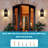  2-Light 22"h Black Outdoor Wall Light,1-Pack Wall Lantern Sconce With Clear Glass-502561221-502561272