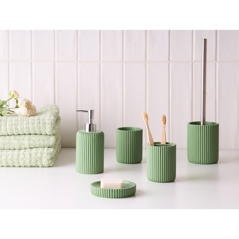 Bathroom Accessory Set, Green