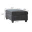 Rectangular Upholstered Ottoman Dark Grey