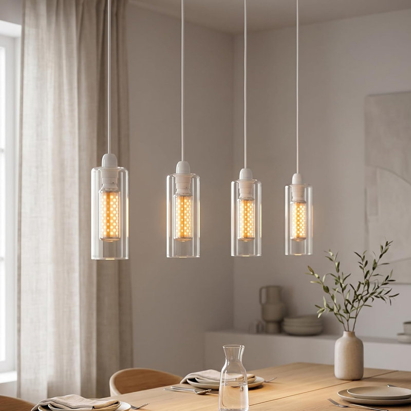 16 cm H Cylinder Glass Lamp Shade in Clear