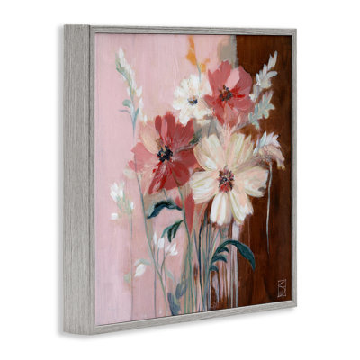 Warm Toned Bouquet Framed Giclee, design by Sara Culpepper