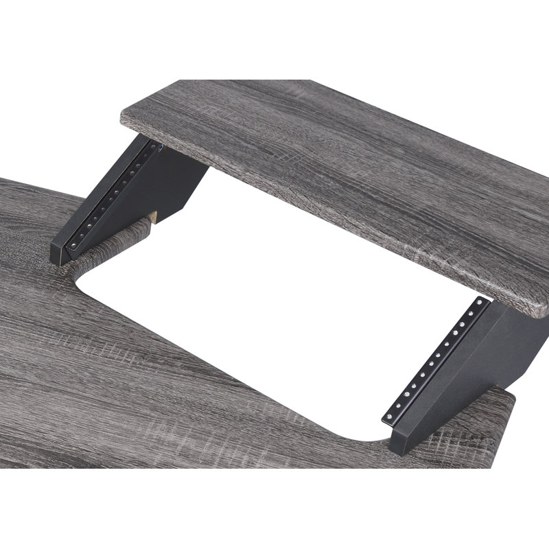 Branford Computer Desk, Black Oak, 37" H x 71" W x 40" D