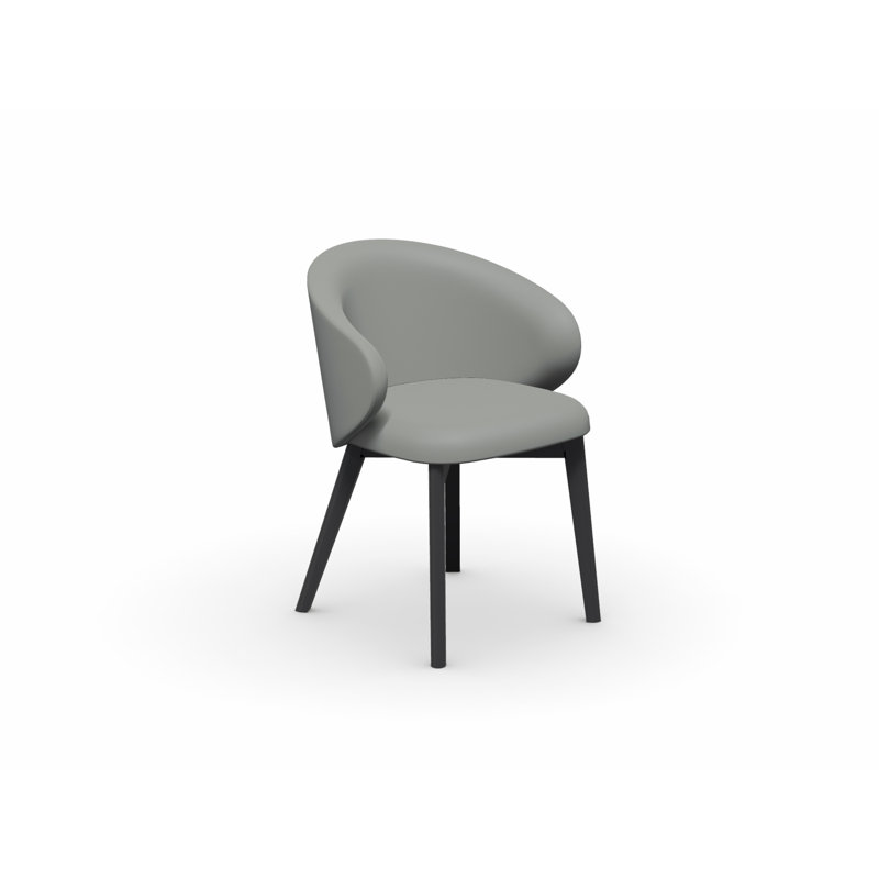 Tuka Upholstered Armchair with Wooden Frame, Sand, Graphite