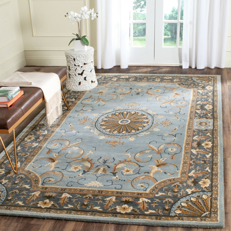 Tapis oriental en laine touffeté à la main Latarra, Rectangle 2 pi 6 po x 4 pi