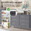 Commode 6 tiroirs pour chambre à coucher Walter, commode moderne l 47,3 po, organisateur de tiroir en bois pour vêtements, entrée, couloir, chambre de bébé ou salon, gris foncé-966468351