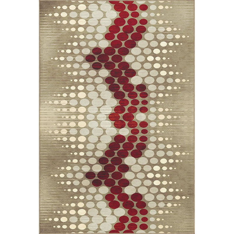 Tapis rond rond à motif floral lavable, Sous-tapis rectangulaire 5 pi 1 po x 7 pi 7 po inc