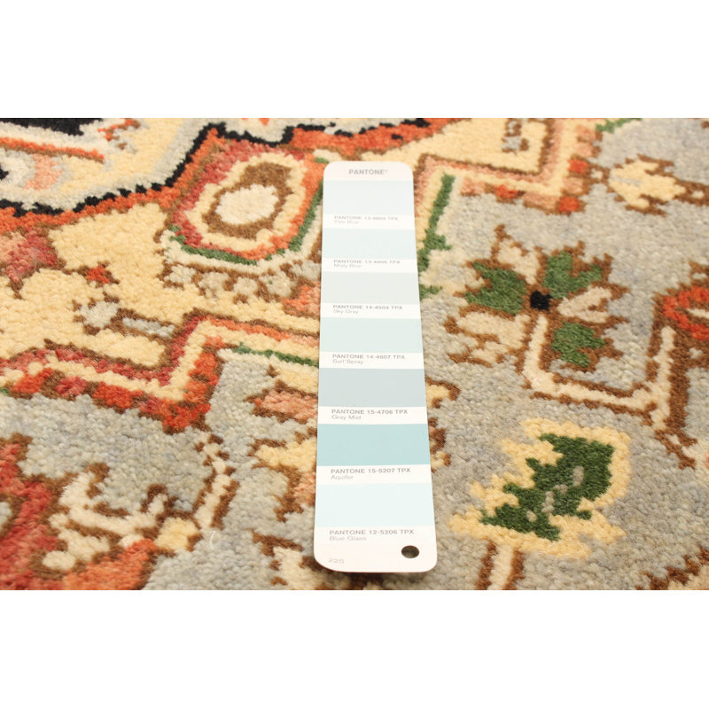 Tapis bleu Serapi Heritage 4 pi 11 po x 4 pi 11 po